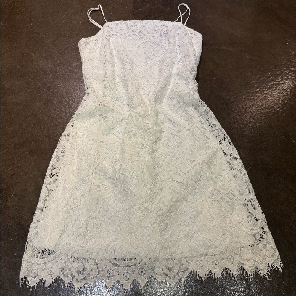 Trixxi White Mini Lace Dress - Picture 4 of 6